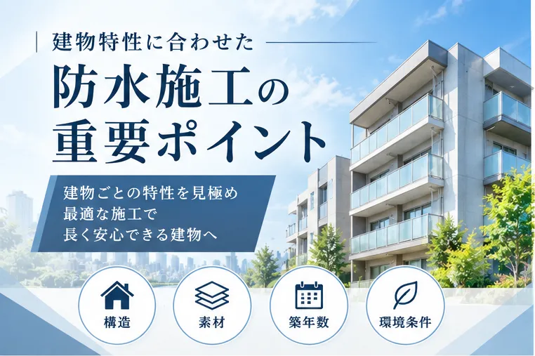 建物特性に合わせた防水施工の重要ポイント