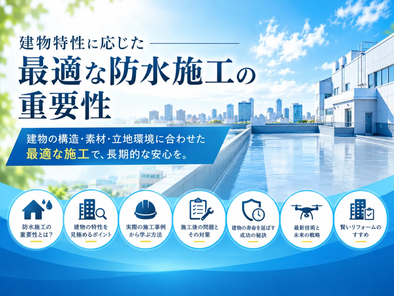 建物特性に応じた最適な防水施工の重要性