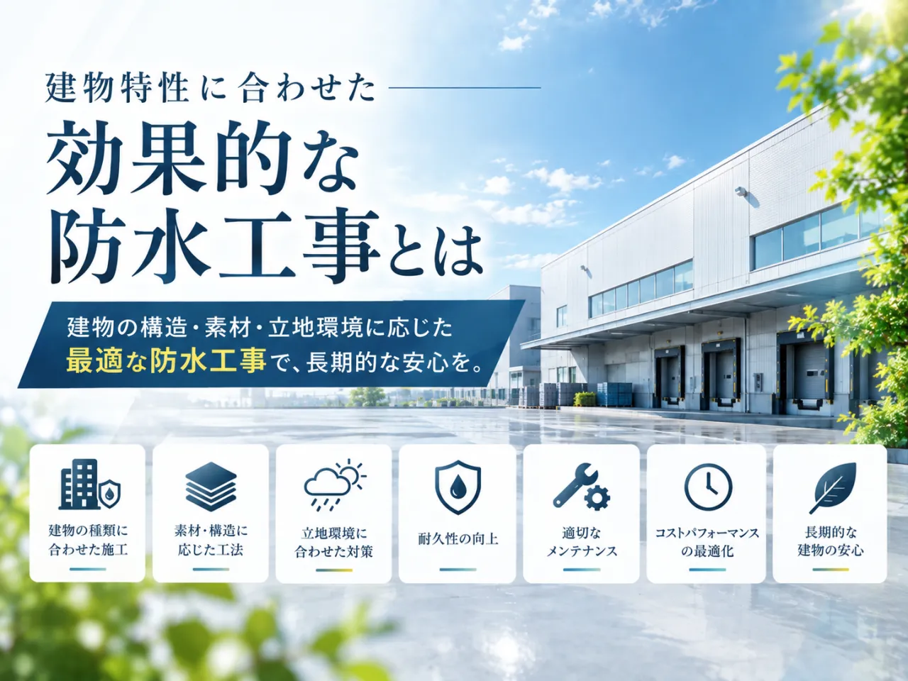 建物特性に合わせた効果的な防水工事とは