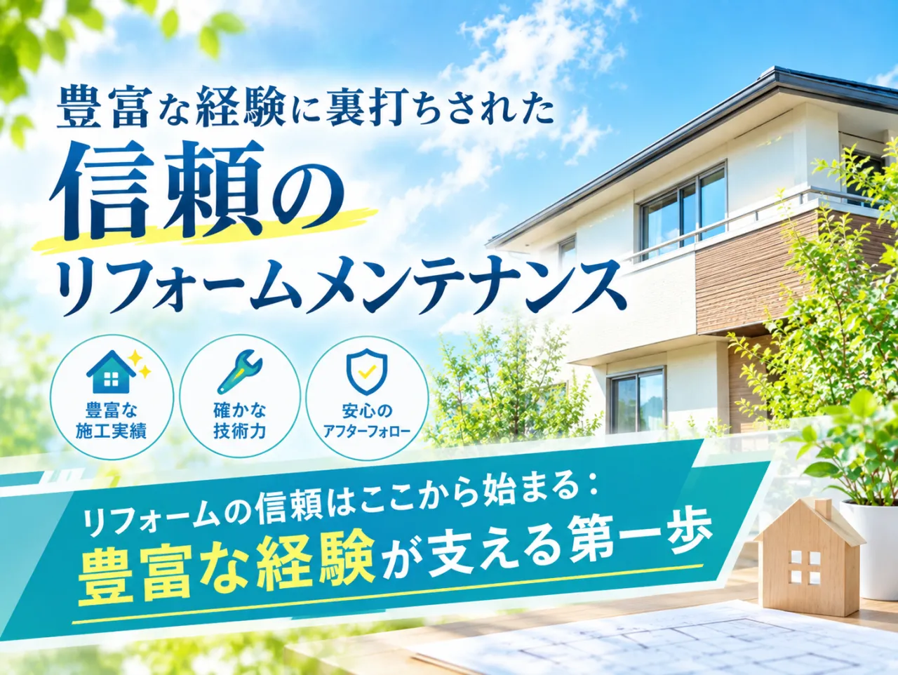 豊富な経験に裏打ちされた信頼のリフォームメンテナンス