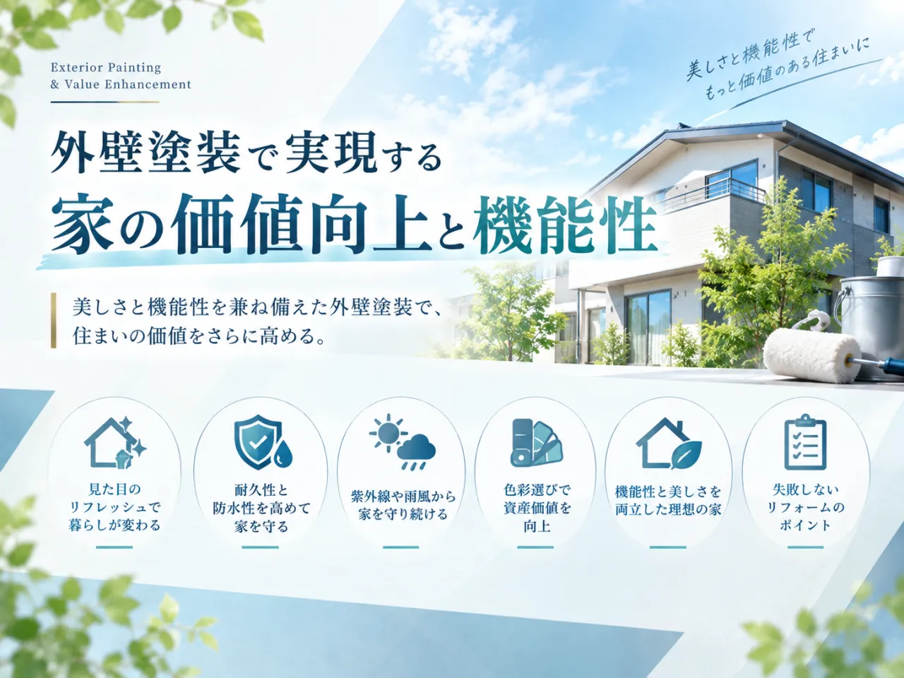 外壁塗装で実現する家の価値向上と機能性