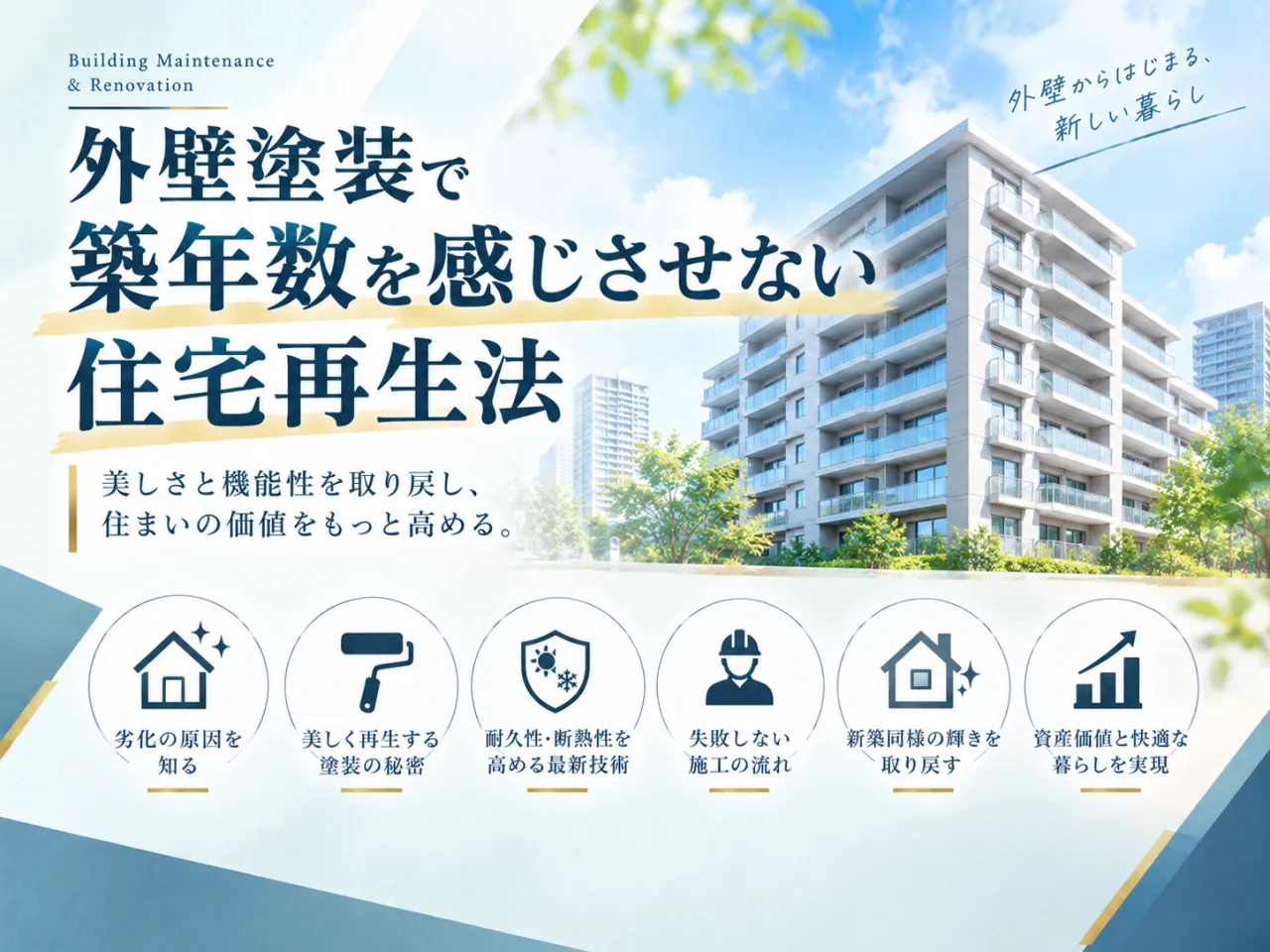 外壁塗装で築年数を感じさせない住宅再生法
